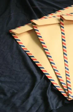 Beautiful striped pattern in brown envelope Stock Photos