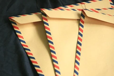 Beautiful striped pattern in brown envelope Stock Photos