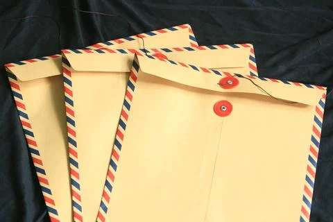 Beautiful striped pattern in brown envelope Foto stock