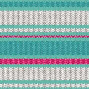 Beautiful stripped seamless vector knitted pattern Stock Illustration