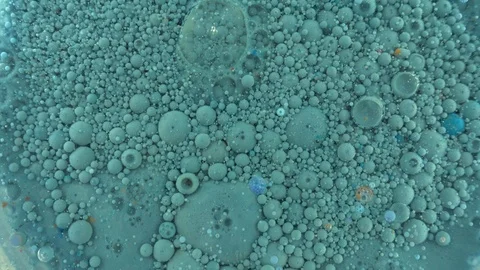 Beautiful structure of gradient bubbles. Abstract pastel paint. Stock Footage 95252314