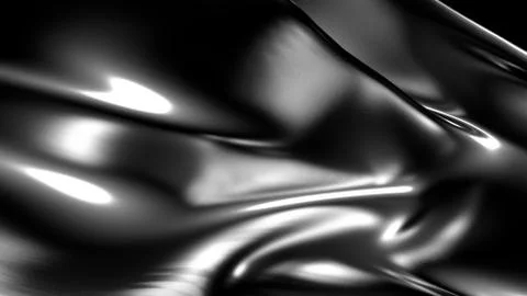 Beautiful stylish black background with pleats, Drapes and swirls. 3d illustr Stock Illustration