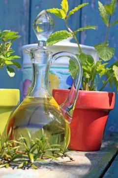 Beautiful , stylish herbal table Stock Photos