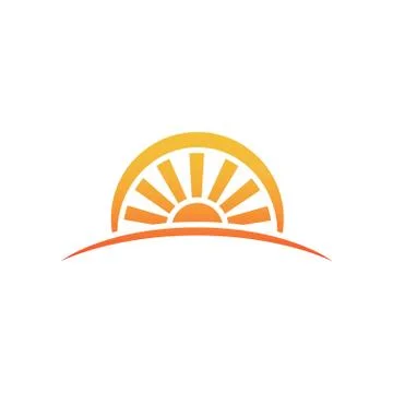Beautiful stylized solar sun vector illustration isolated on white background Stock Illustration