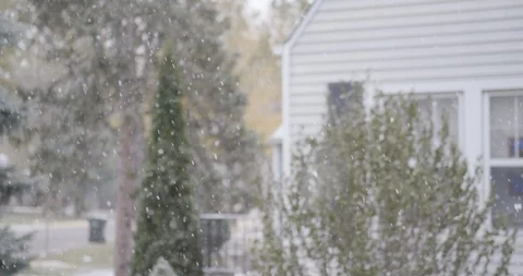 Beautiful Suburban Snowfall 스톡 동영상 90316583