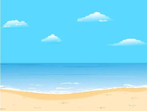 Beautiful summer background with beach Stock Illustration