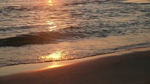 Beautiful summer beach during sunset Florida Stock Footage 74774548