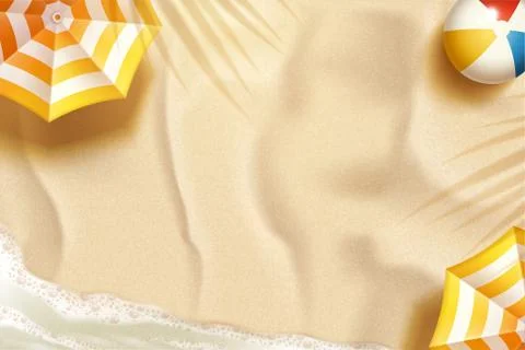Beautiful summer beach Stock Illustration