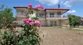 Beautiful summer cottage with red roof HD Footage