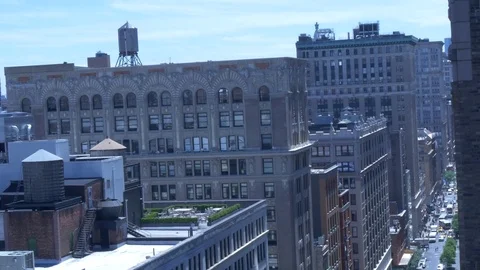 A Beautiful Summer Day Looking Down New York City's Park Avenue Stock Footage 84074631