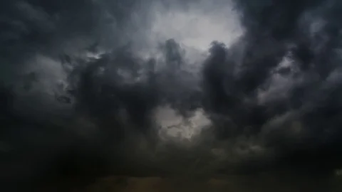 Beautiful summer day storm cloud timelapse. Dramatic thunderstorm cloudscape Stock Footage 78287267