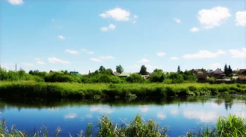Beautiful summer landscape Stock Footage 54058780