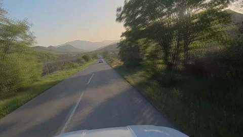 Beautiful Summer Mountain Road Stock Footage 101479673