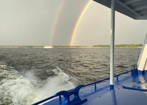 Beautiful summer rainbow Stock Photos