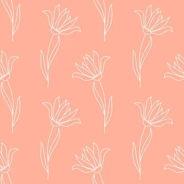 Beautiful summer seamless floral pattern Stock Illustration
