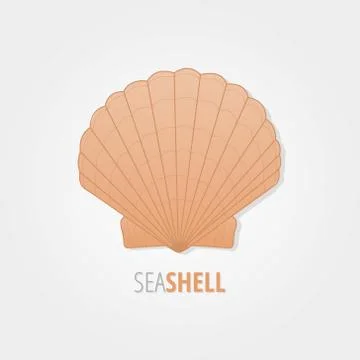 Beautiful summer seashell vector design Stock Illustration
