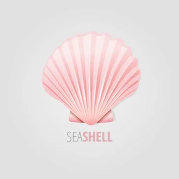Beautiful summer seashell vector design Illustrazione stock
