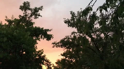 Beautiful summer sky during sunset and rainy weather Stock Footage 171683203