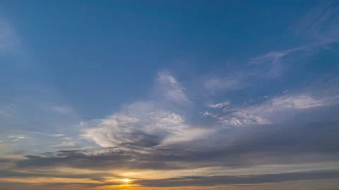 The beautiful summer sky on the sunlight background. time lapse Stock Footage 133201329