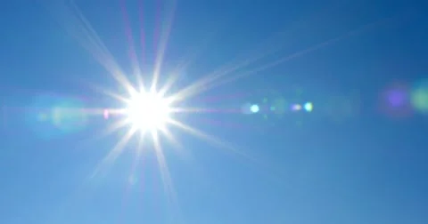  Beautiful summer sun at its zenith Stock Footage
