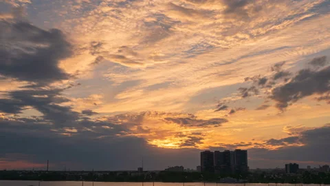 Beautiful summer sunset Stock Footage 154806474