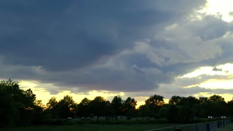 A Beautiful Summer Sunset on the River Stock Footage 169667179