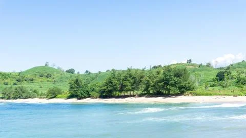 The beautiful sumur gemuling beach Stock Photos