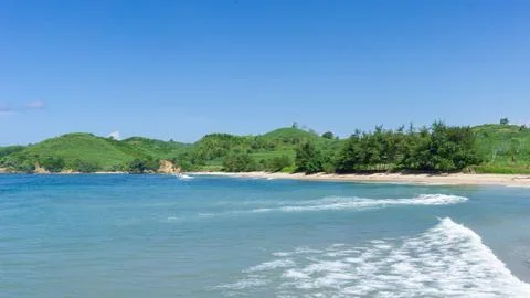 The beautiful sumur gemuling beach Stock Photos