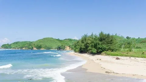 The beautiful sumur gemuling beach Stock Photos