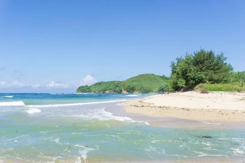 The beautiful sumur gemuling beach Stock Photos