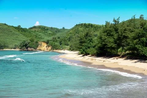 The beautiful sumur gemuling beach Stock Photos