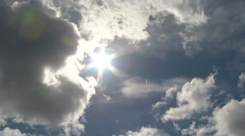 Beautiful Sun and Clouds Time Lapse Stock Footage 48940689