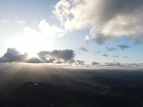 Beautiful Sun clouds Stock Photos