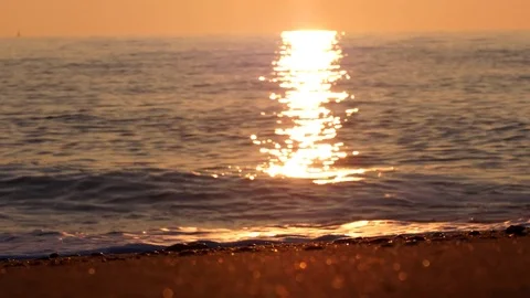 Beautiful Sun Path in the Sea Video stock 80293004