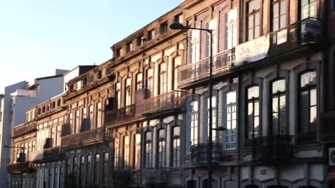 Beautiful sun reflection on buildings Stock Footage 69109354