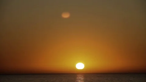 Beautiful sun set over the sea Stock Footage 123200996