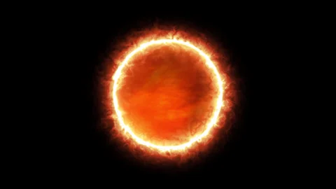 Beautiful Sun with Solar ring isolated transparent in alpha channel Stock Footage 130482649