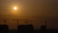 The beautiful sundown above the city. time lapse 4k or 4k+ Resolution