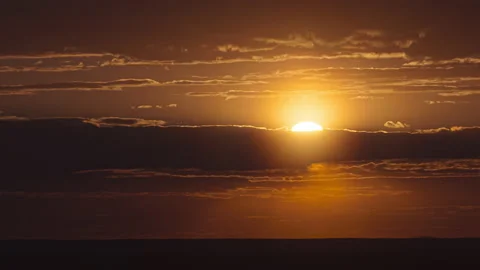 The beautiful sundown in the evening sky. time lapse Stock Footage 131468539