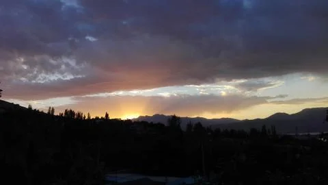 The Beautiful sundown sun. Stock Photos