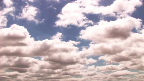 Beautiful sunny cloudscape. Amazing timelapse of golden fluffy clouds moving Stock Footage 280330471