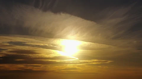 Beautiful sunny sunset in the clouds Stock Footage 140773390