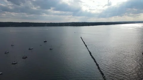 Beautiful Sunrays Over The Water Stock Footage 161676613
