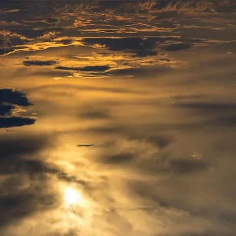 The beautiful sunrise on the background of the dark cloud. Time lapse Stock Footage 69445765