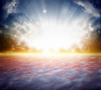 Beautiful sunrise Stock Illustration