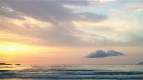 Beautiful sunrise Mallorca island Stock Footage