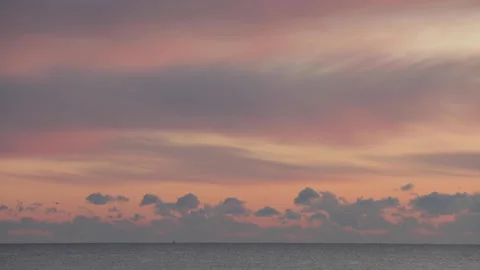 A beautiful sunrise on the ocean. Stock Footage 148057997
