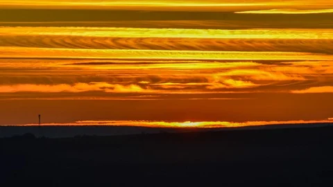 Beautiful sunrise over . Timelapse Stock Footage 87269481