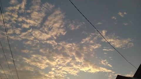 Beautiful Sunrise Sky with Dramatic Clouds in the Morning Stock Footage 328367165