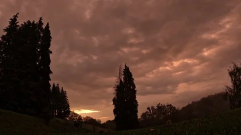 Beautiful Sunrising Clouds Moving Timelapse Video stock 222034366